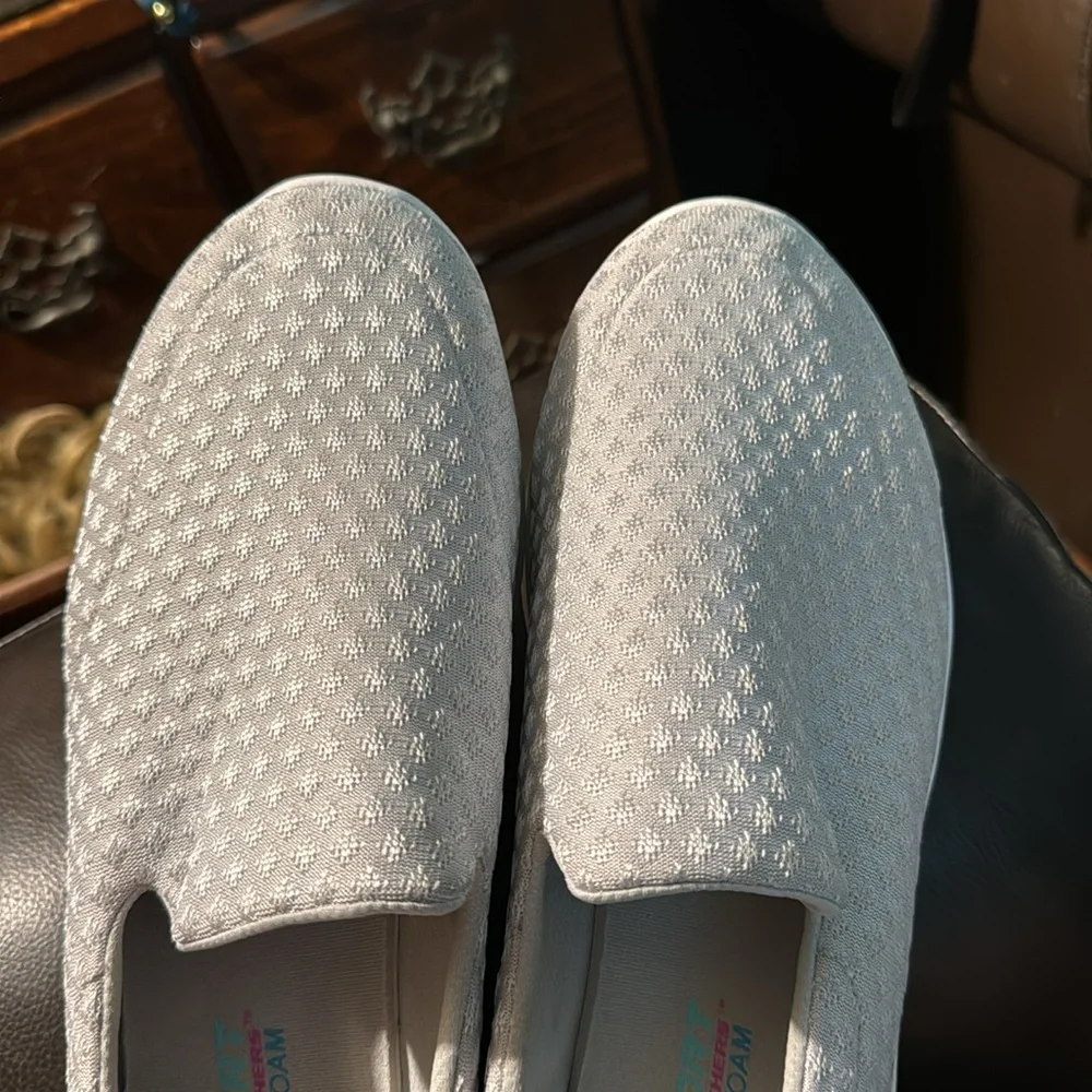 Sketchers S Sport memory foam shoes light gray size 9.5 9-1/2 - Picture 14 of 14